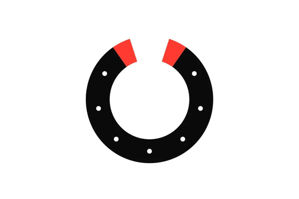 Illustration of a horseshoe with red heels, for best odds guaranteed on horse racing