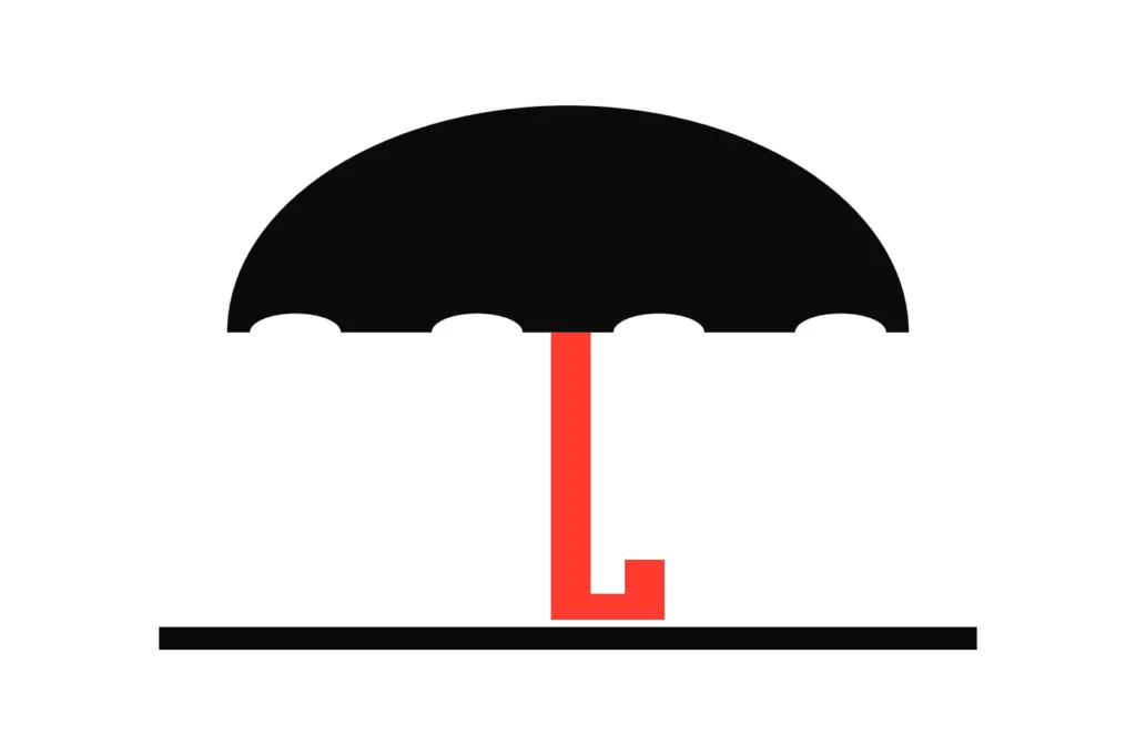Illustration of an umbrella over the crease, for how rain and abandoned matches settle cricket bets